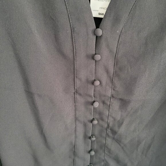 NWT French Connection Black Blouse Women Size S - Picture 5 of 9